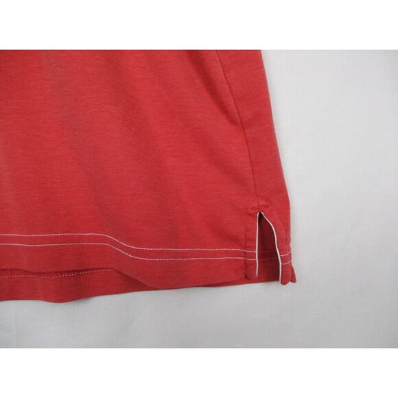 Travis Mathew Golf Polo Shirt Men Medium Red Pima Cotton Blend Short Sleeve Logo - Picture 3 of 16